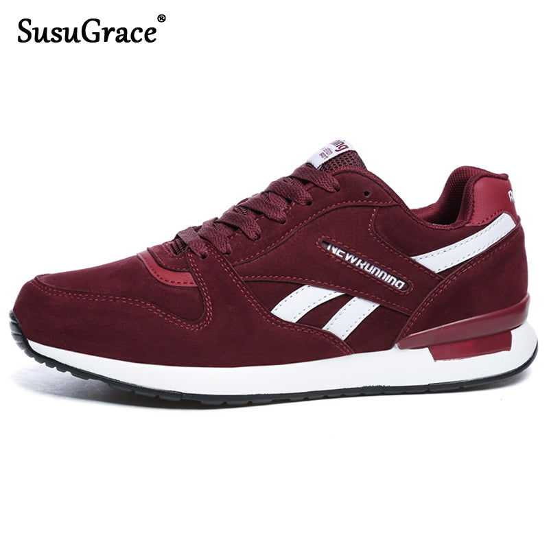 SusuGrace running shoes for Men outdoor sport trainers breathable sneakers light weight anti-skid summer autumn athlete's shoes