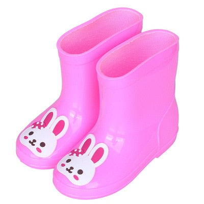 New Children Rain Shoes PVC Mid-Calf Baby Rainboots Kids Rubber Shoes Boys Girls Waterproof Anti-Slippery Water boots 043