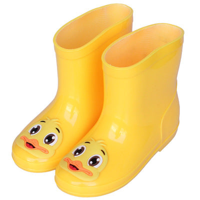 New Children Rain Shoes PVC Mid-Calf Baby Rainboots Kids Rubber Shoes Boys Girls Waterproof Anti-Slippery Water boots 043