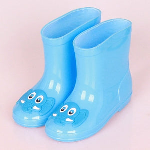 New Children Rain Shoes PVC Mid-Calf Baby Rainboots Kids Rubber Shoes Boys Girls Waterproof Anti-Slippery Water boots 043