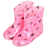 New Children Rain Shoes PVC Mid-Calf Baby Rainboots Kids Rubber Shoes Boys Girls Waterproof Anti-Slippery Water boots 043