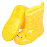 New Children Rain Shoes PVC Mid-Calf Baby Rainboots Kids Rubber Shoes Boys Girls Waterproof Anti-Slippery Water boots 043