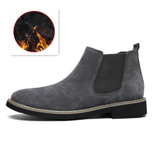 Mens Boots Men Chelsea Boots Ankle Boots Plus Velvet High-top Martin Boots Outdoor Walking Shoes Wear Resistant Casual Shoes