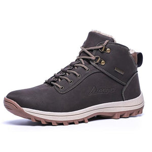 Men Hiking Shoes Waterproof Leather Shoes Climbing & Fishing Shoes New Popular Outdoor Shoes Man High Top Winter Boots Large