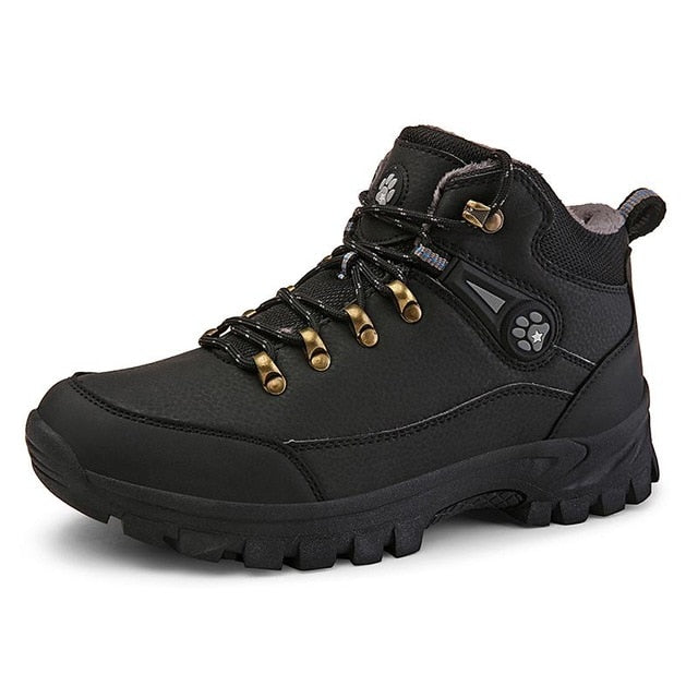 Men Hiking Shoes Waterproof Leather Shoes Climbing & Fishing Shoes New Popular Outdoor Shoes Man High Top Winter Boots Large