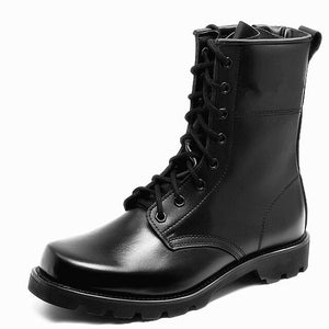 Fashion Army black leather Boots Men Military Boots Tactical Combat Boots Waterproof Summer/Winter Desert Boots  men shoes