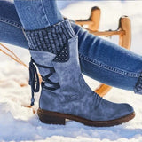 2019 Hot New Autumn Early Winter Shoes Women Flat Heel Boots Fashion Knitting Patchwork Women's Boots Woman Short Botas