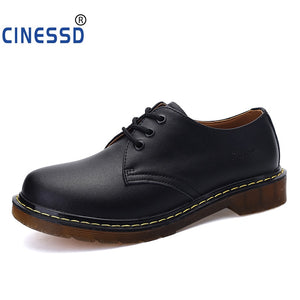 CINESSD Doc Cowhide Ankle Boots Heels Boots Spring Boots Men Waterproof Casual Shoes Men Leather Luxury Wedding Black Shoes Men