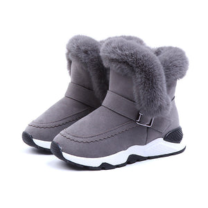 2019 Winter Children's Snow Boots Boys Girl's Non Slip Kids School Outdoor Activities Mountaineering Skiing Warm Boots Size26-36