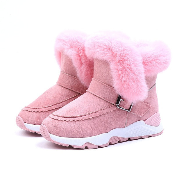 2019 Winter Children's Snow Boots Boys Girl's Non Slip Kids School Outdoor Activities Mountaineering Skiing Warm Boots Size26-36