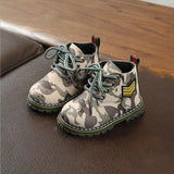 New children's Ankle boots fashion camouflage Zip Girl Boots Martin boots spring and autumn soft bottom Kids boots