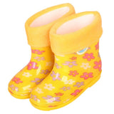 cartoon children's rain boots anti-skid plus velvet for girl and boy infant boots rubber shoes small kids water shoes